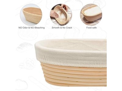 Ensemble de Panier de Levée pour Boulangers à Domicile Pain au Levain Vente en Gros Banneton