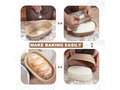 Ensemble de Panier de Levée pour Boulangers à Domicile Pain au Levain Vente en Gros Banneton
