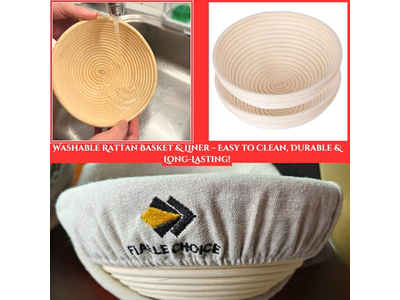 Ensemble de Panier de Levée de 2 Rond et Ovale 3 Pièces Pain Banneton 5 Pièces Vente Chaude