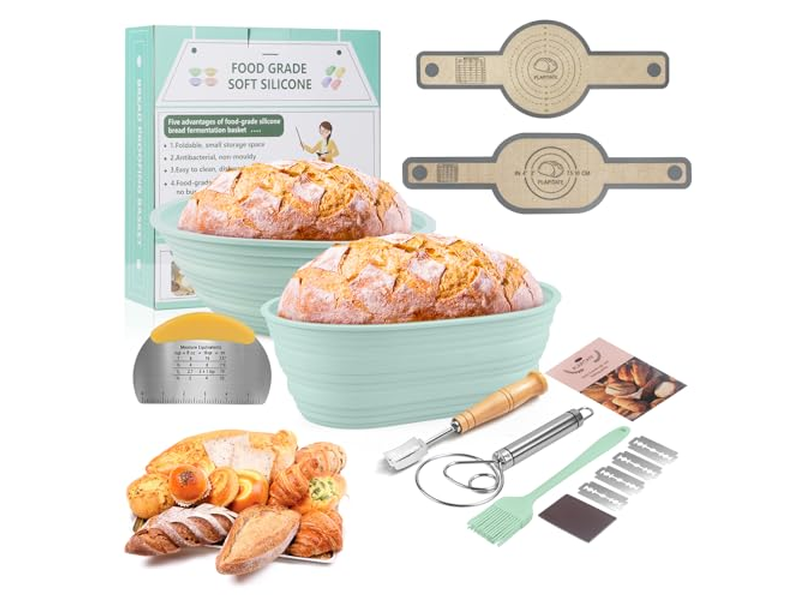 Panier de fermentation de pain Banneton en anneau, divers designs avec un kit écologique de 15 pouces