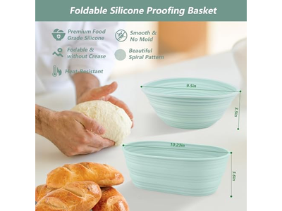 Panier de fermentation de pain Banneton en anneau, divers designs avec un kit écologique de 15 pouces
