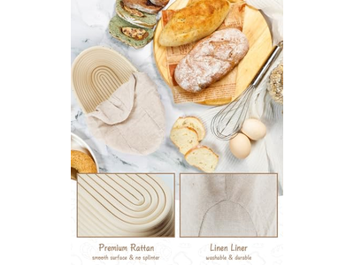 Panier de pré-fermentation de pain en silicone Ensemble de grands paniers ronds Benetton